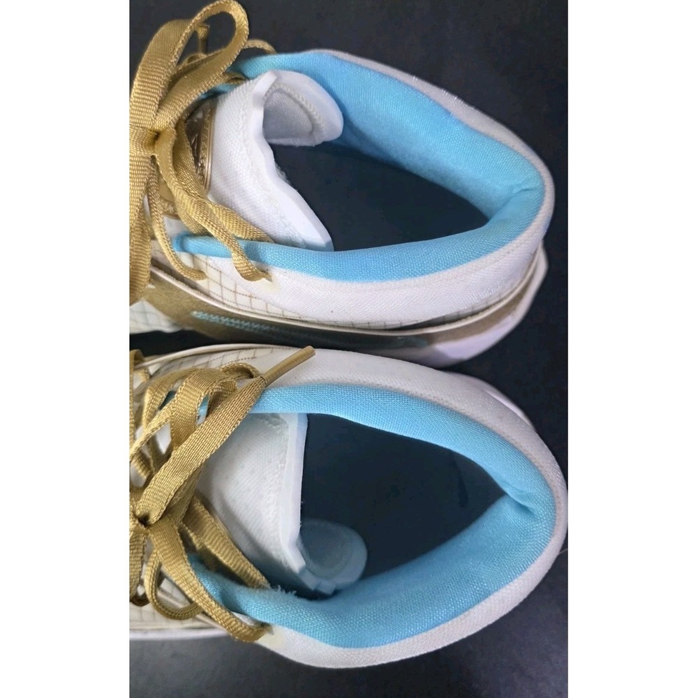 Nike Zoom KD 13 EYBL White Gold Aqua Men 14 Basketball Sneakers DA0895-102 - Picture 8 of 8
